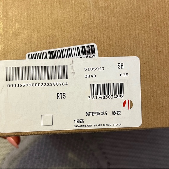 Christian Louboutin Black and Silver Spike Sock Sneaker - Picture 5 of 5